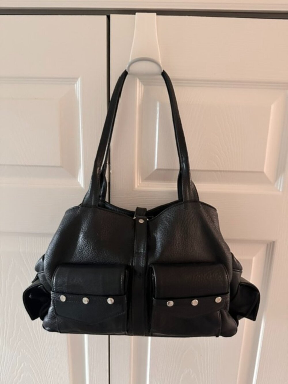 Botkier "Biker Bag" Black Leather with Chrome-EUC - Picture 14 of 14